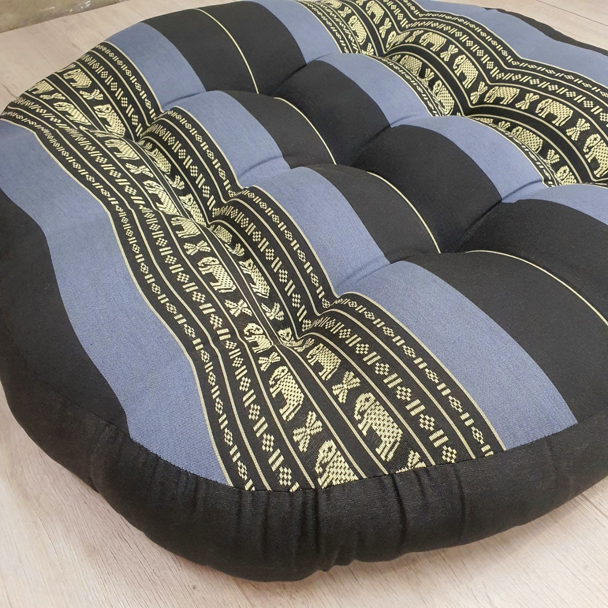 Jumbo Zafu Meditation Cushion – 75cm Round Floor Cushion | Handmade Thai Seat with Natural Kapok Filling