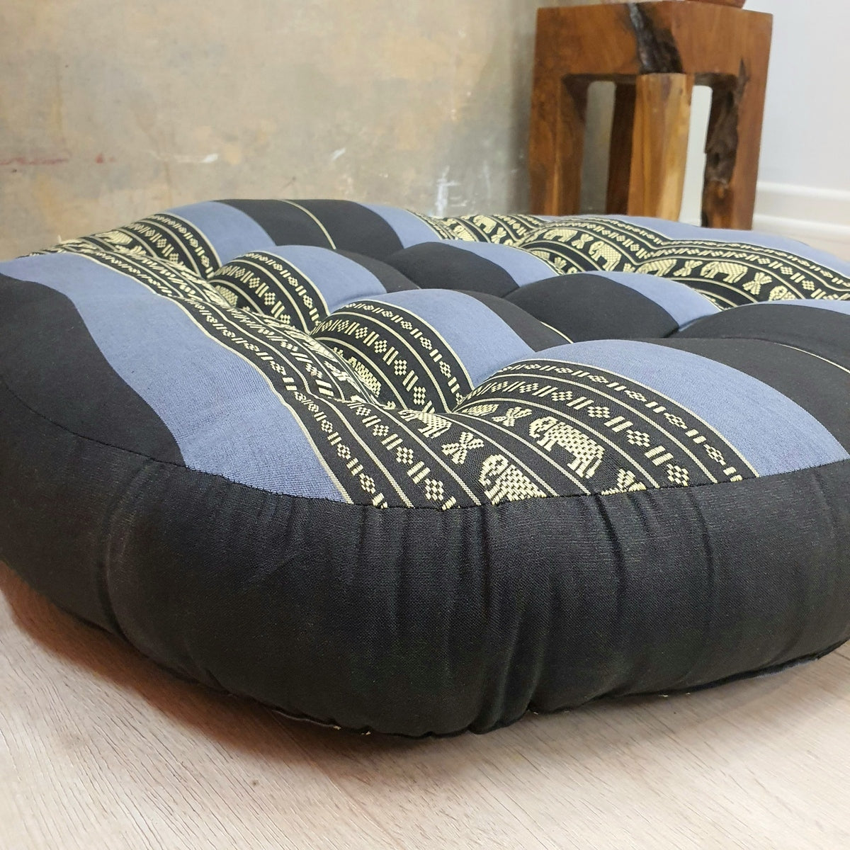 Jumbo Zafu Meditation Cushion – 75cm Round Floor Cushion | Handmade Thai Seat with Natural Kapok Filling