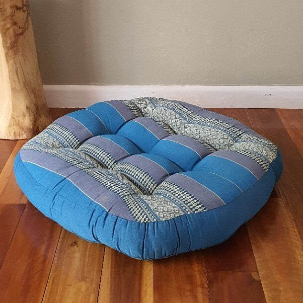 Jumbo Zafu Meditation Cushion – 75cm Round Floor Cushion | Handmade Thai Seat with Natural Kapok Filling