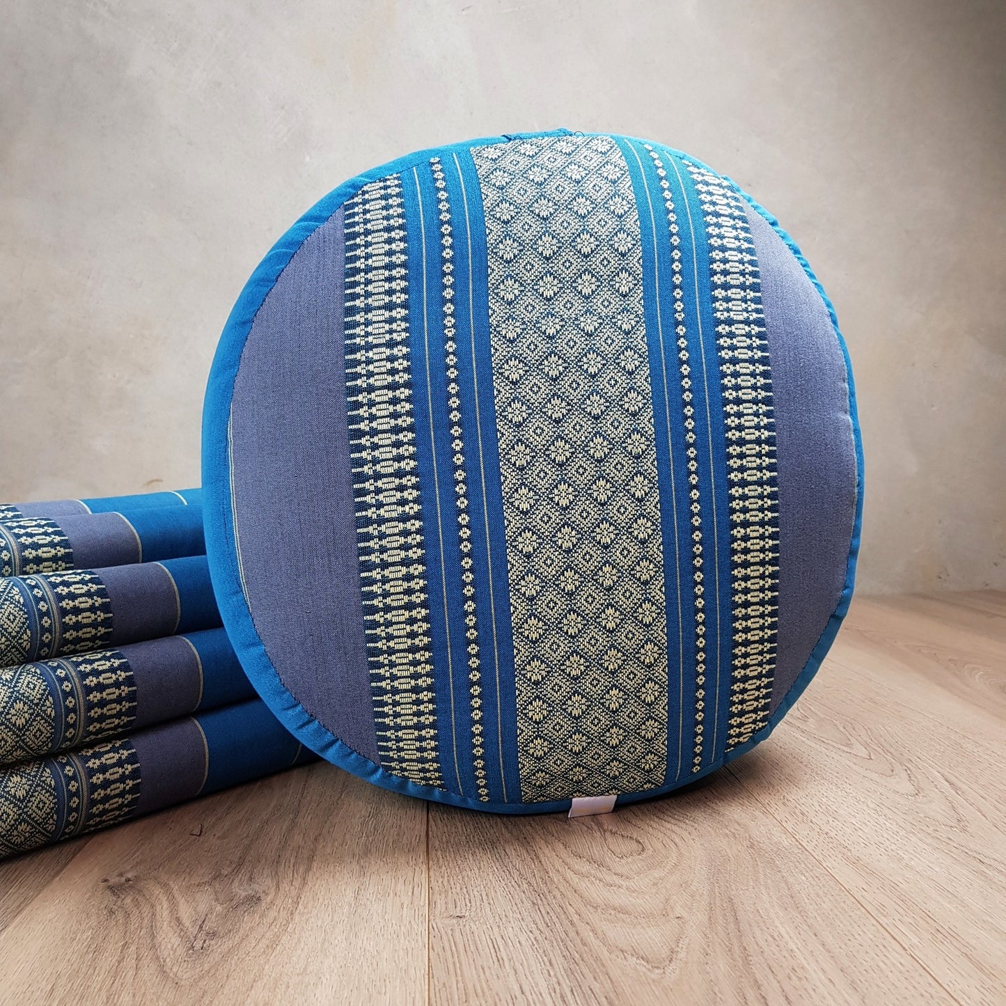 Handmade Zafu & Zabuton Meditation Set – Organic Kapok Round Cushion and Mat for Posture Support