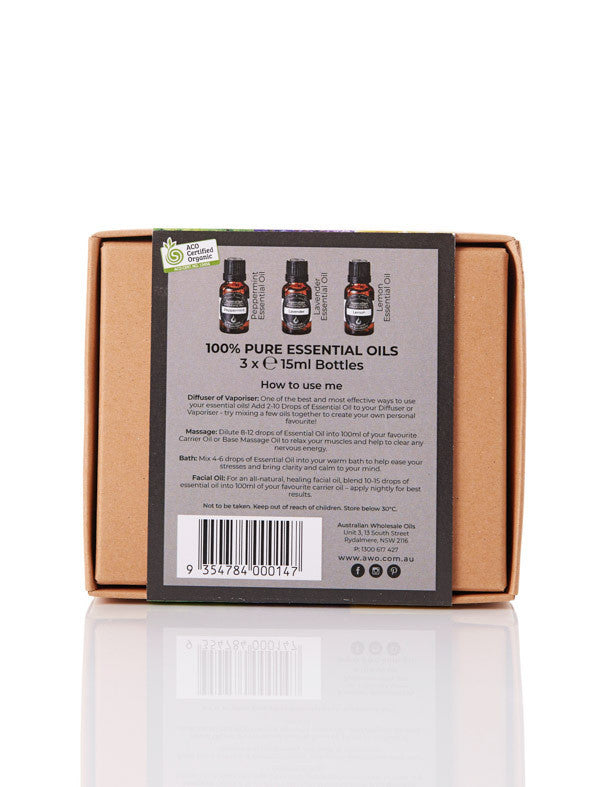 Essential Oil Pack - The Essential 3 Certified Organic