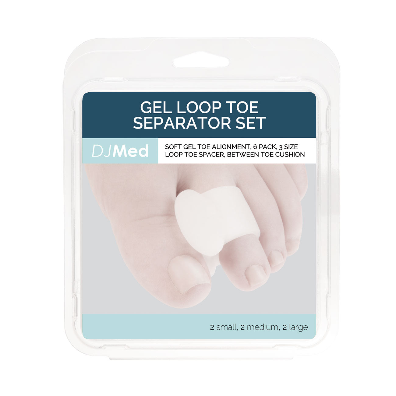 Toe Separators with Loop – Soft Gel Toe Spacers