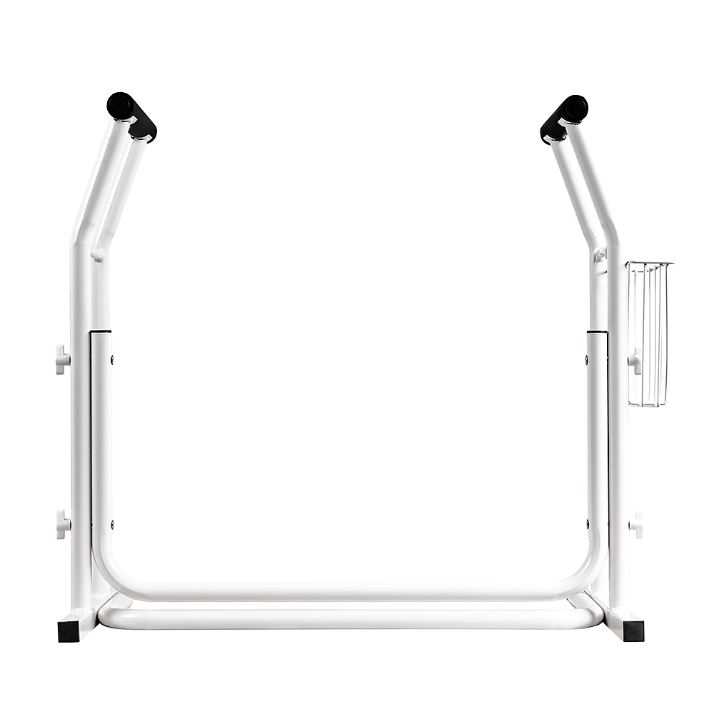 Toilet Surround Support Rails with Basket - Mobility Aid for Elderly & Disabled - Safety Frame with Handrails