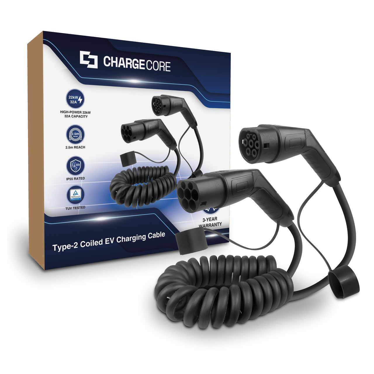 Electronic Vehicle Charging Cable 2.5M Type 2