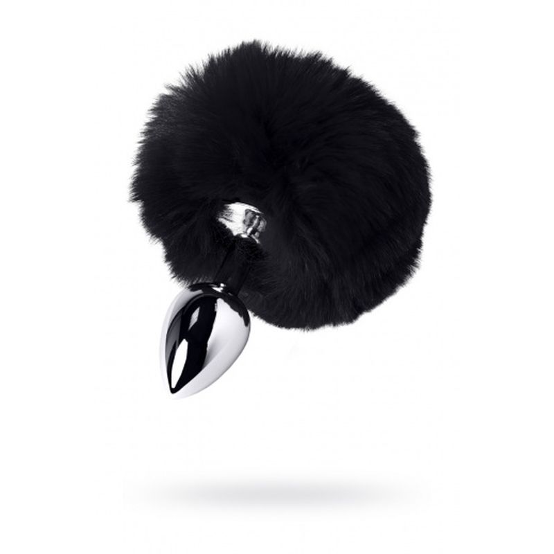 Lovetoy Silver Metal Anal Plug Small W Black Tail