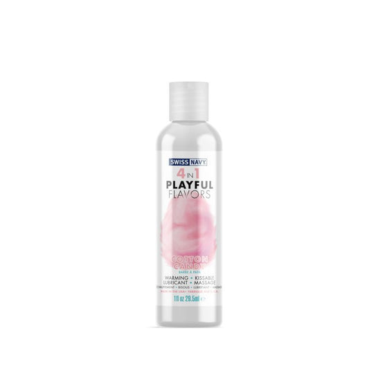 Swiss Navy Playful Flavours 4 In 1 Cotton Candy Water Based Lubricant Sex Toy Safe 29.5ML