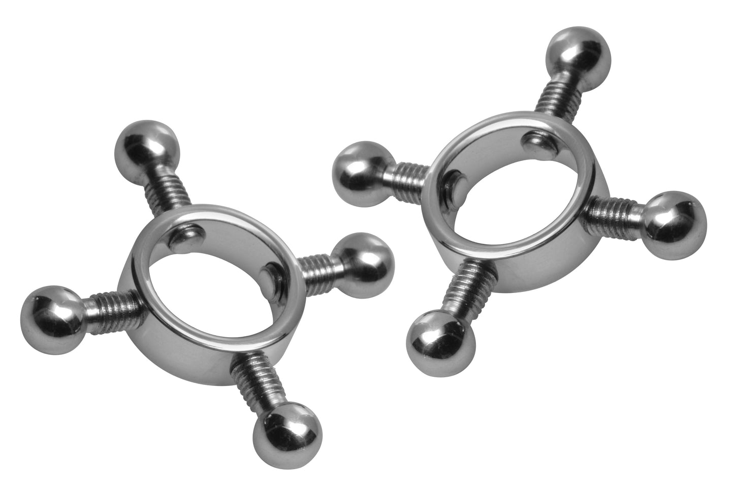 Master Series Rings Fire Stainless Steel Nipple Press Set