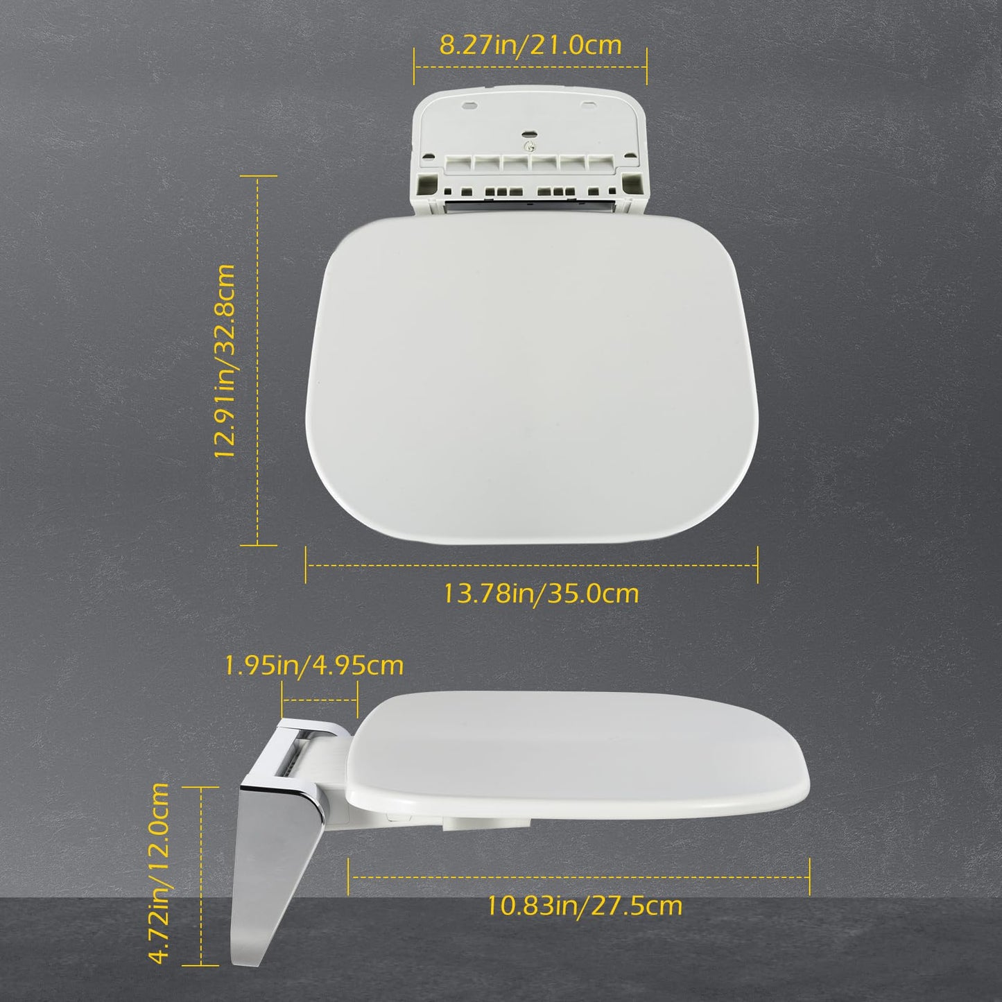Wall Mounted Folding Shower Seat 200 kg Load-Bearing