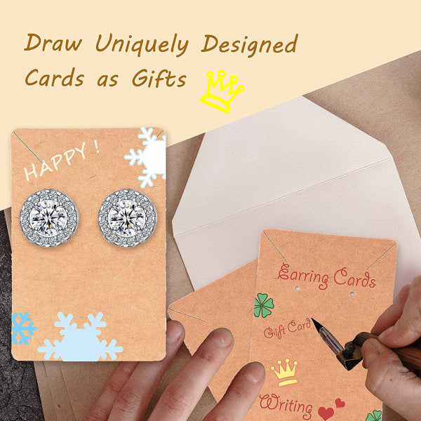 Earring Display Cards 480-Pack with Plastic Bags - Compatible with Oral-B & Philips