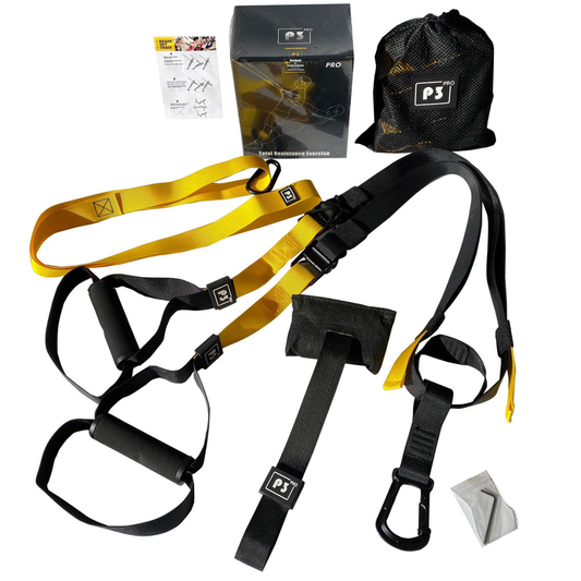 Pro Suspension Trainer Straps - Commercial Nylon Full Body Door Anchor & Bag