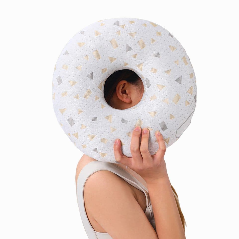 Ear Pillow for Side Sleeping, Ergonomic Design, Comfortable and Ear-Friendly, Relieves Pressure on Ears, Gray