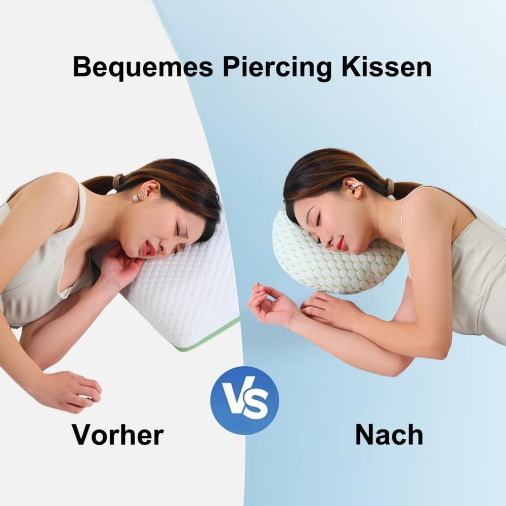Ear Pillow for Side Sleeping, Ergonomic Design, Comfortable and Ear-Friendly, Relieves Pressure on Ears, Gray
