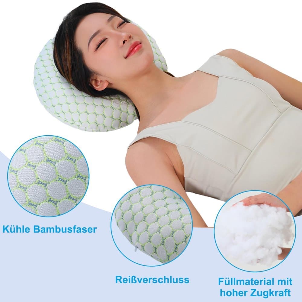 Ear Pillow for Side Sleeping, Ergonomic Design, Comfortable and Ear-Friendly, Relieves Pressure on Ears, Gray