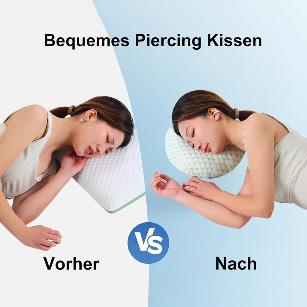 Orthopedic Ear Hole Pillow for Side Sleeping - Bamboo Microfiber Wood