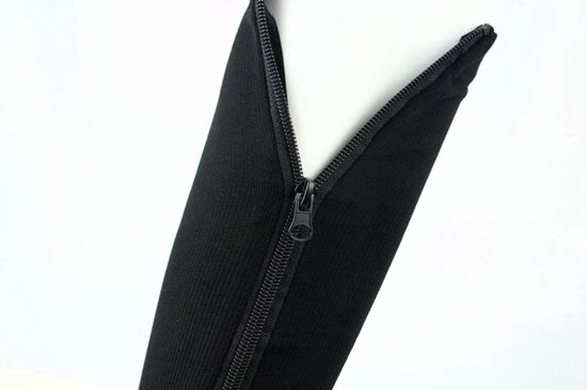 Compression Socks with Zipper Duo Pack - Anti-Fatigue Black L/XL (40-45)