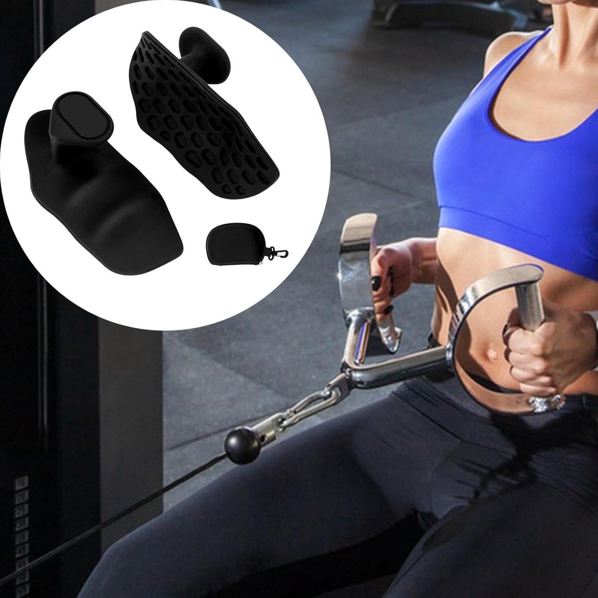 Fitness Strength Training Grips - Rubber Gym Weightlifting Non-Slip Exercise Grips - Breaking Limits Power Grips - Deadlift Straps - Lift Straps - Strength Training - Fingerless Weightlifting Grips - Anti-slip Palm Protectors - 2 Pieces - Black