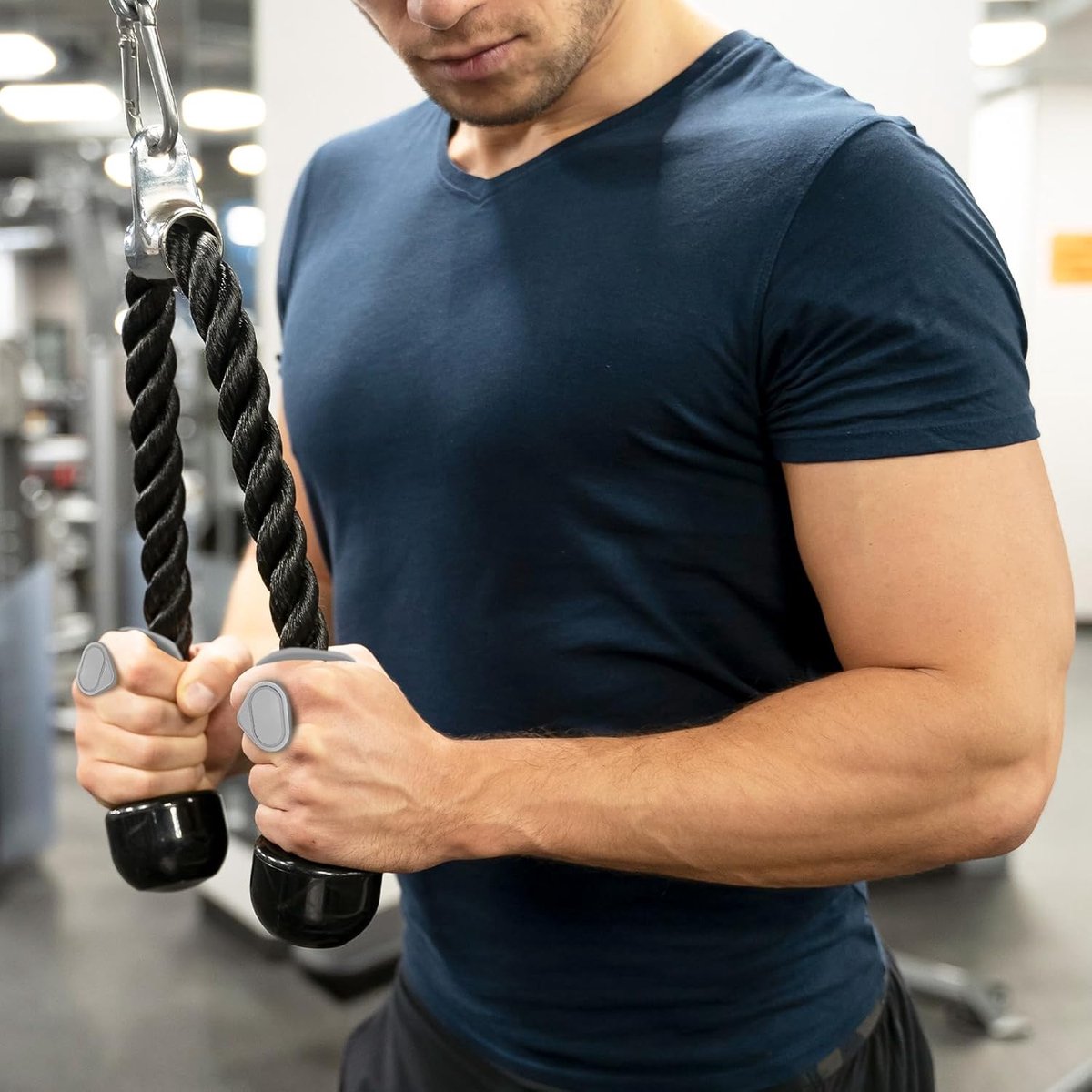 Fitness Strength Training Grips - Rubber Gym Weightlifting Non-Slip Exercise Grips - Breaking Limits Power Grips - Deadlift Straps - Lift Straps - Strength Training - Fingerless Weightlifting Grips - Anti-slip Palm Protectors - 2 Pieces - Black