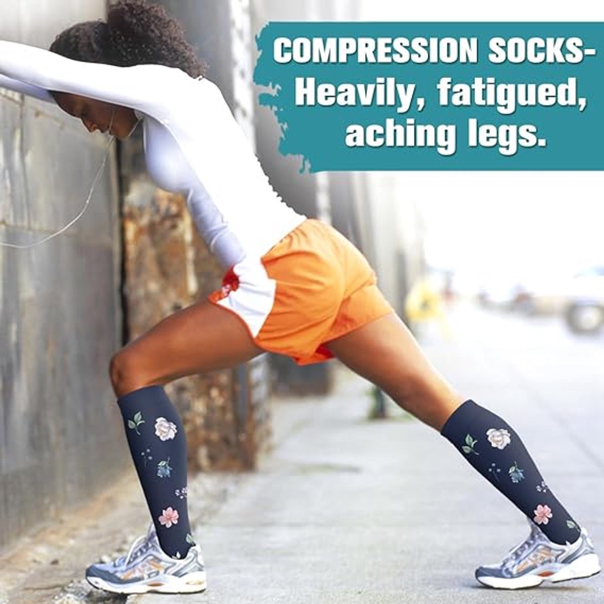 Compression socks 6 pairs - compression socks for women - Sports compression stockings - Circulation compression socks - Compression socks for cycling - women's compression stockings - Stretchable - for Running, Athletic Sports - Long - S/M