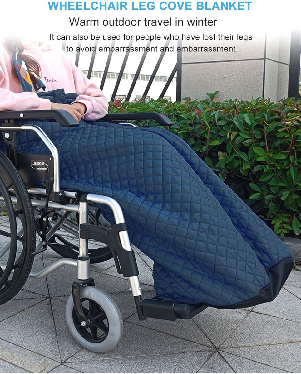 Wheelchair Blanket – Footmuff – Wind and Waterproof – Unisex – Cashmere Lined – Wheelchair Footmuff Adults – Warm & Comfortable – One Size – Stay Warm in Winter – 130*65cm – Waterproof – Waist Size