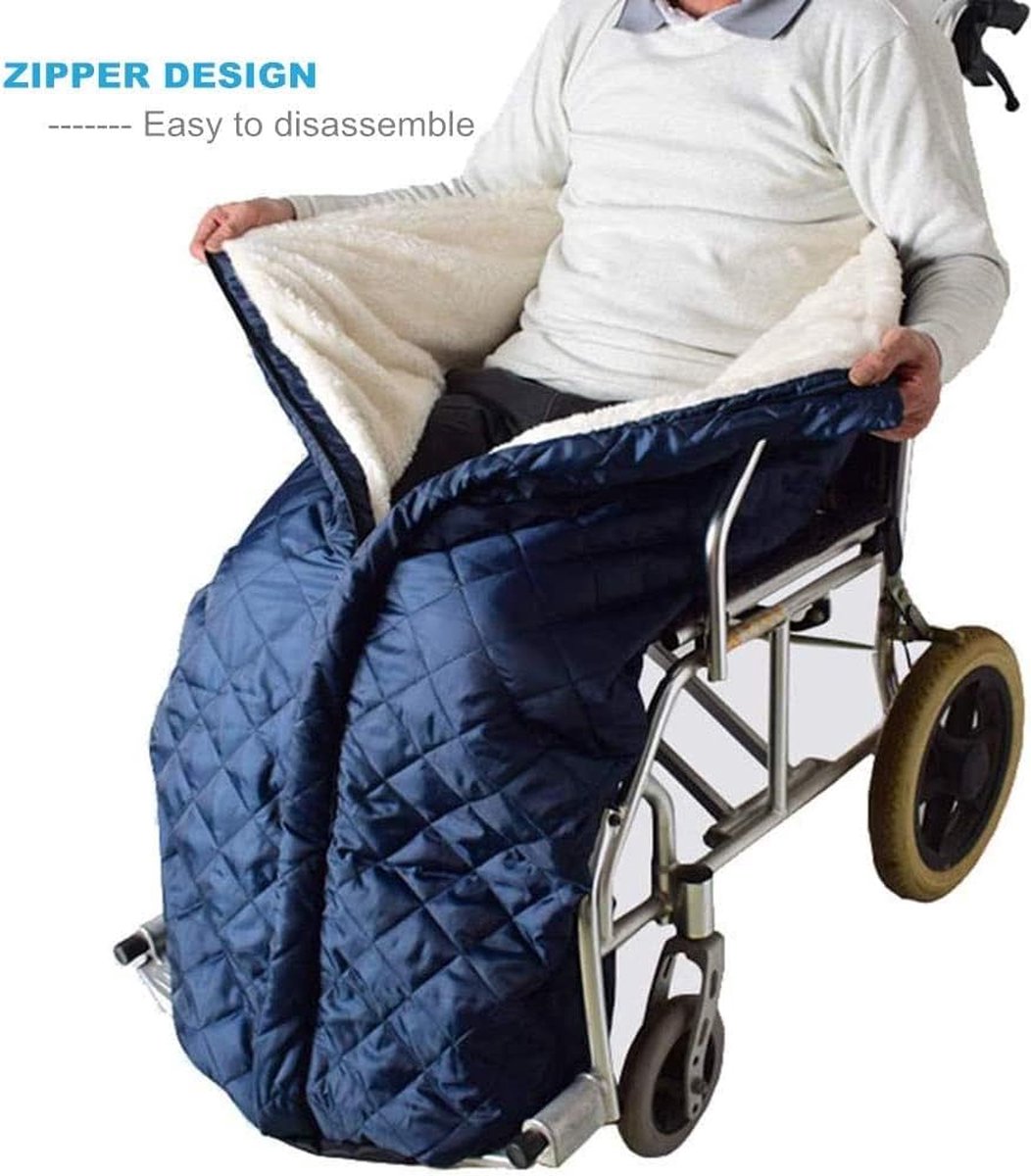 Wheelchair Blanket – Footmuff – Wind and Waterproof – Unisex – Cashmere Lined – Wheelchair Footmuff Adults – Warm & Comfortable – One Size – Stay Warm in Winter – 130*65cm – Waterproof – Waist Size