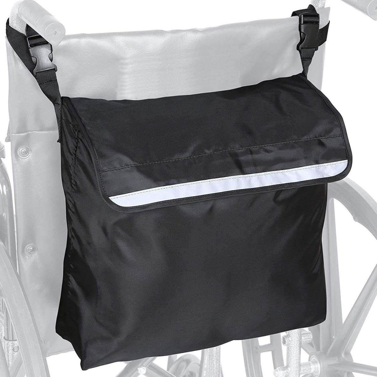 Wheelchair Pouch Wheelchair Bag Waterproof Large Wheelchair Accessories Bags to Hang on Back and Wheelchair Backpack Storage Bag
