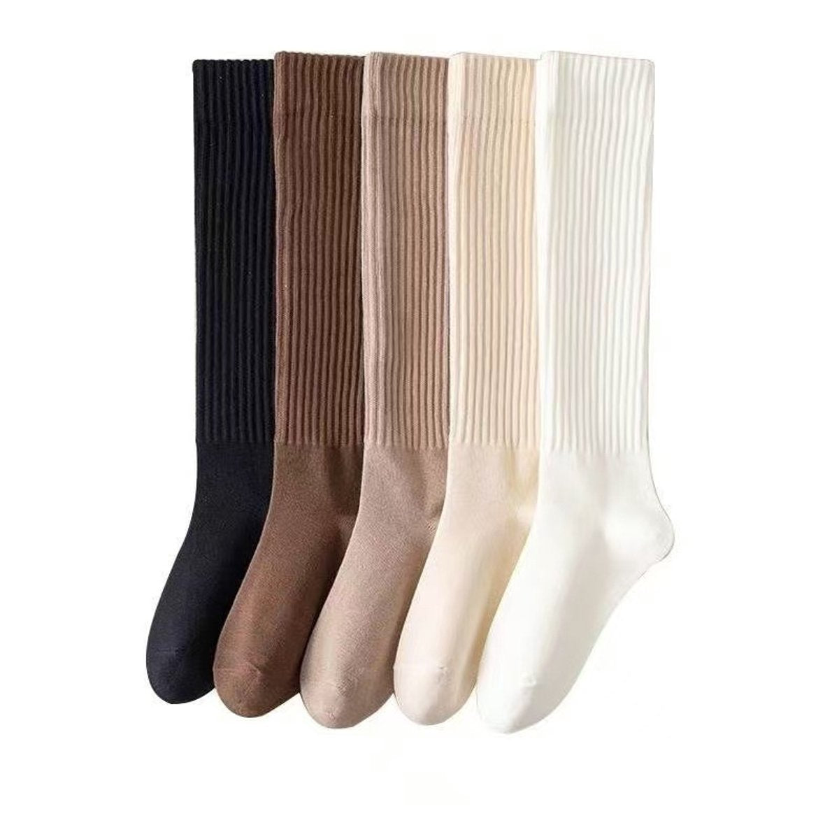 Knee Socks 5-Pairs - Casual Lounge & Ski Socks Compression Christmas Gift
