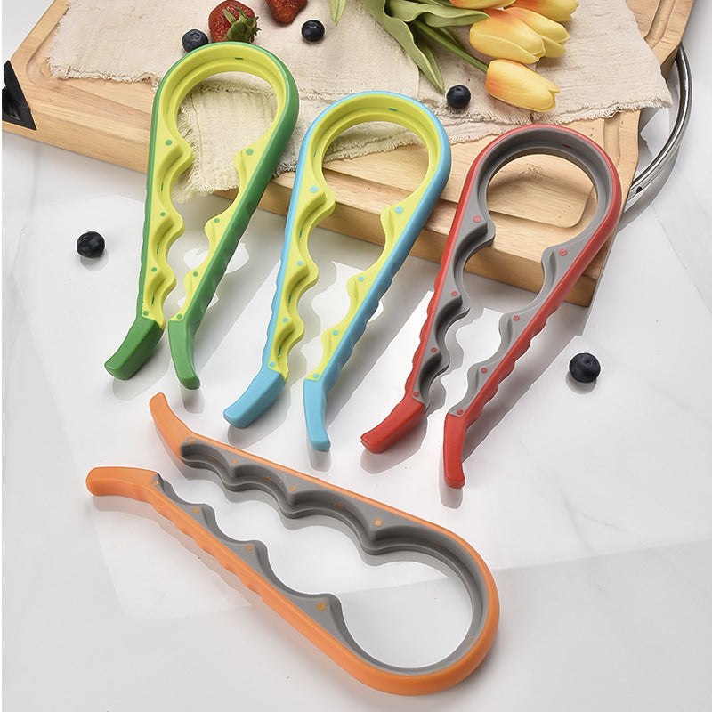 Multifunctional Jar & Bottle Opener - Non-Slip Kitchen Aid for Elderly (Green)
