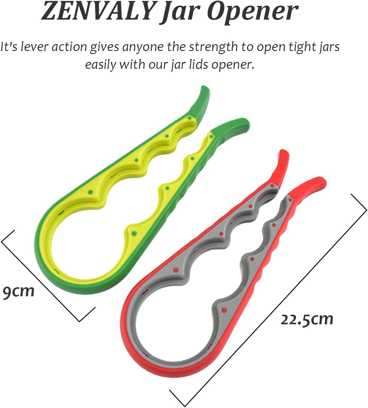 Multifunctional Jar Opener & Bottle Opener - Non-Slip Kitchen Aid - Ideal for the Elderly & Weak Hands - Orange