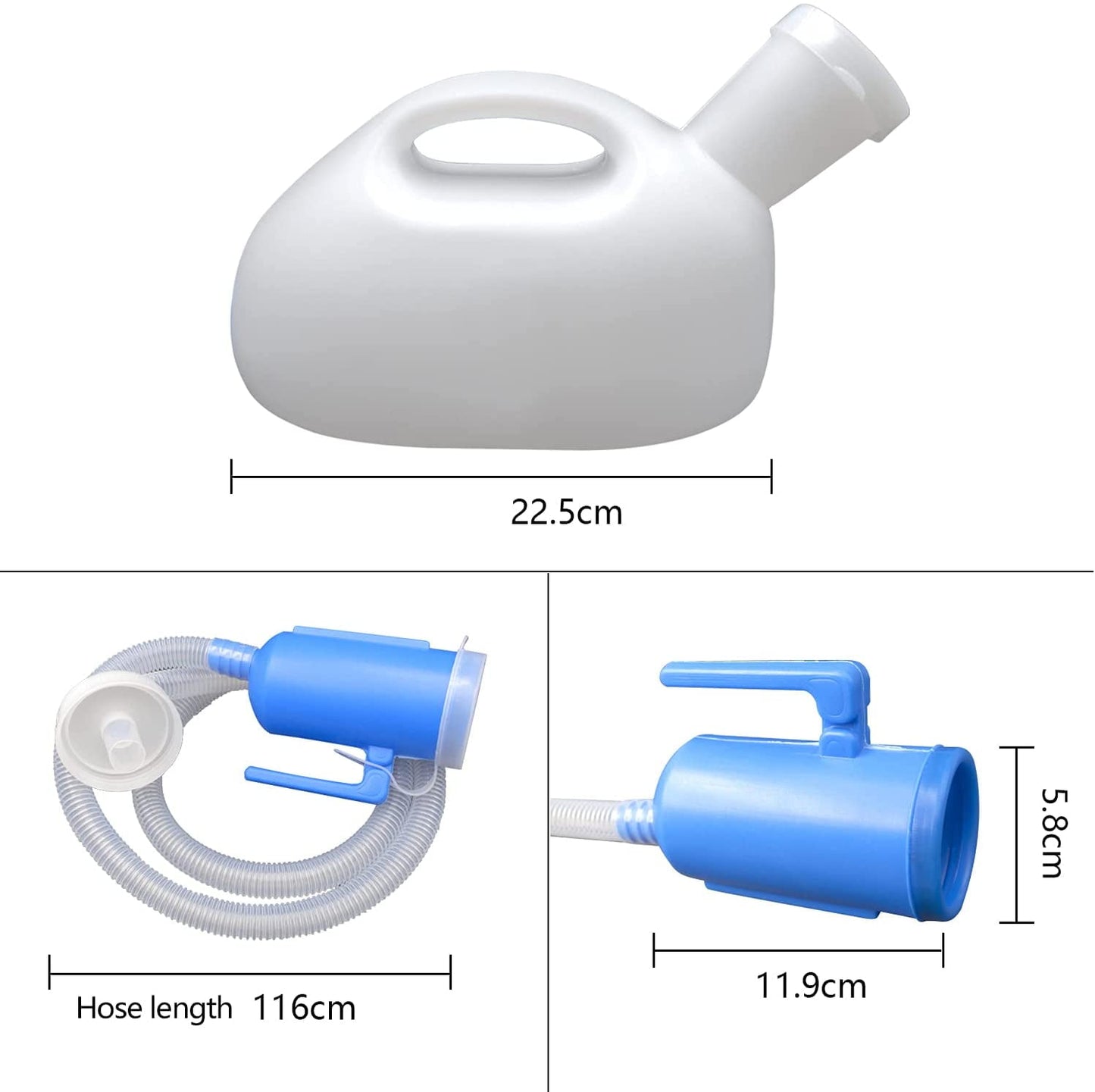 Urinals for Men, Male Urinals with Lid Spill Proof Reusable, Portable Urine Bottle Pee Container Cup for Camping Car Traveling Toilet & Hospital Elderly Bedridden Patient
