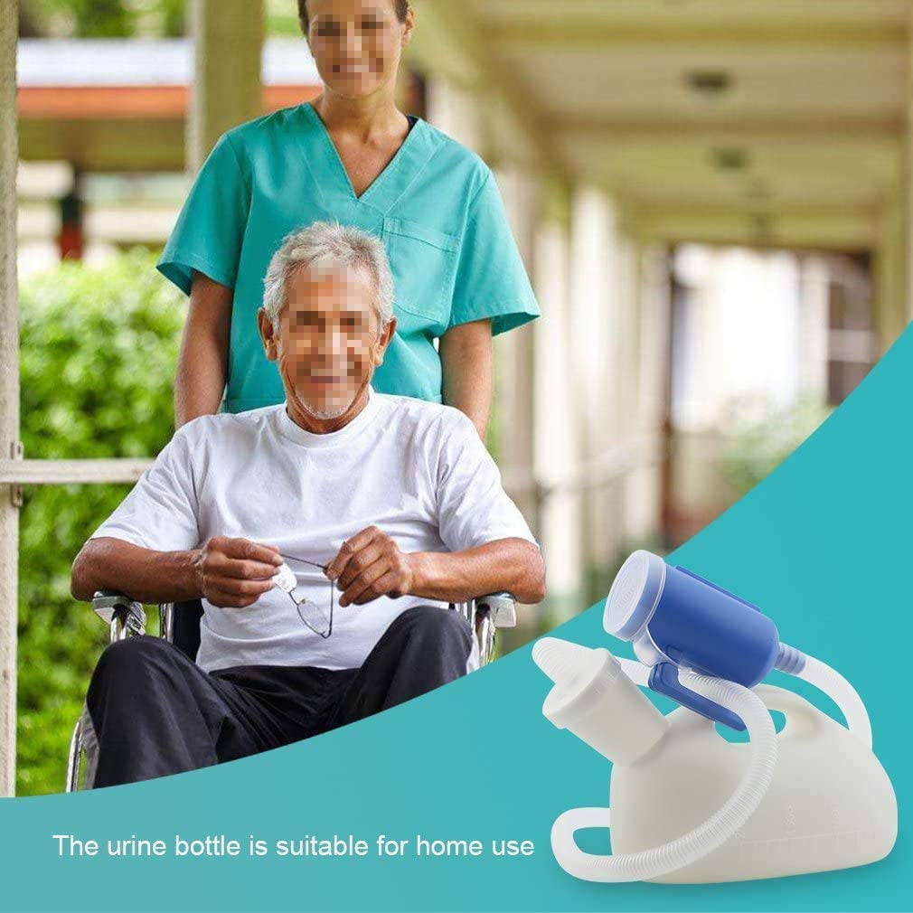 Urinals for Men, Male Urinals with Lid Spill Proof Reusable, Portable Urine Bottle Pee Container Cup for Camping Car Traveling Toilet & Hospital Elderly Bedridden Patient