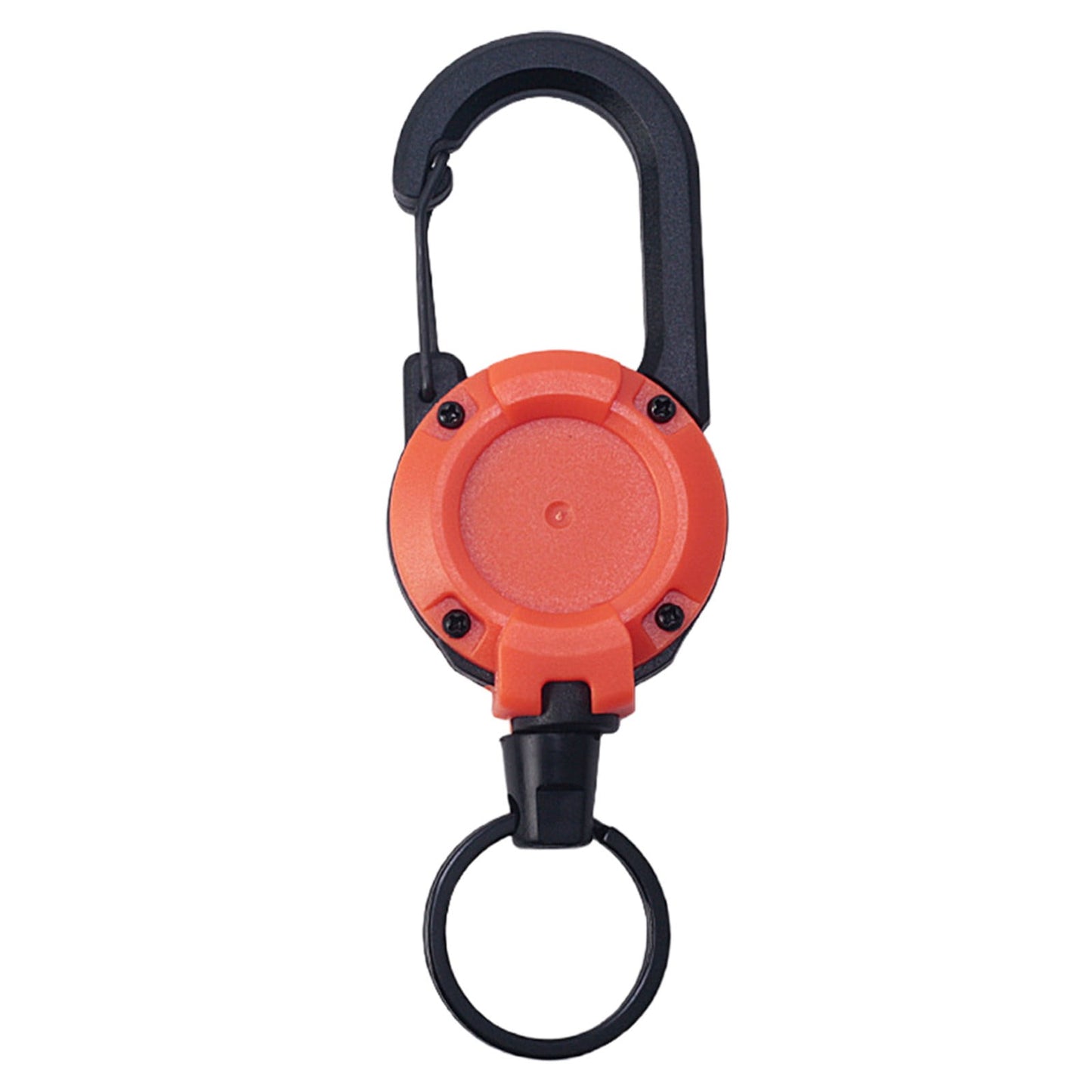 Retractable Carabiner Keychain Badge Holder - Extendable Stainless Cord Purple