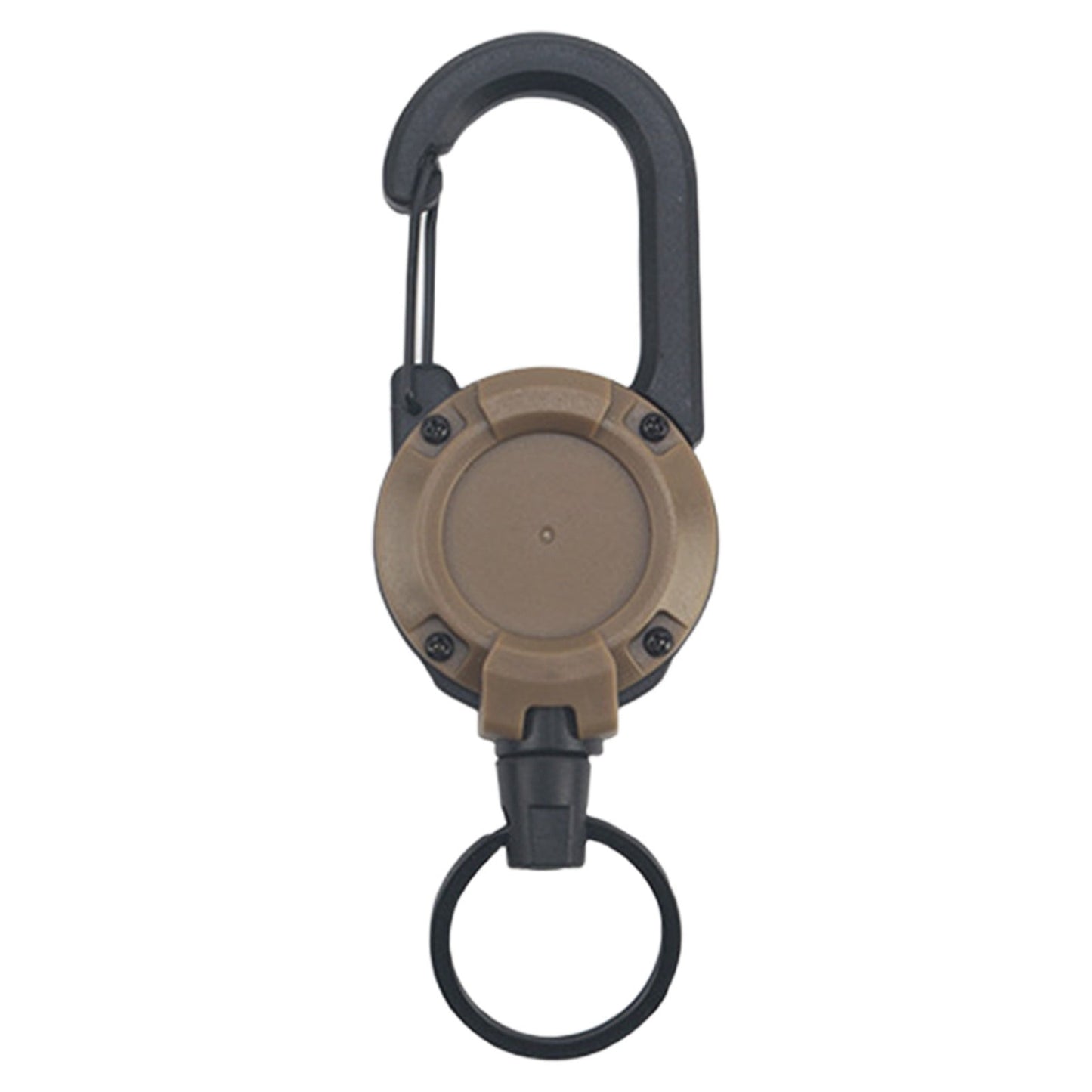 Retractable Carabiner Keychain Badge Holder - Extendable Stainless Cord Purple