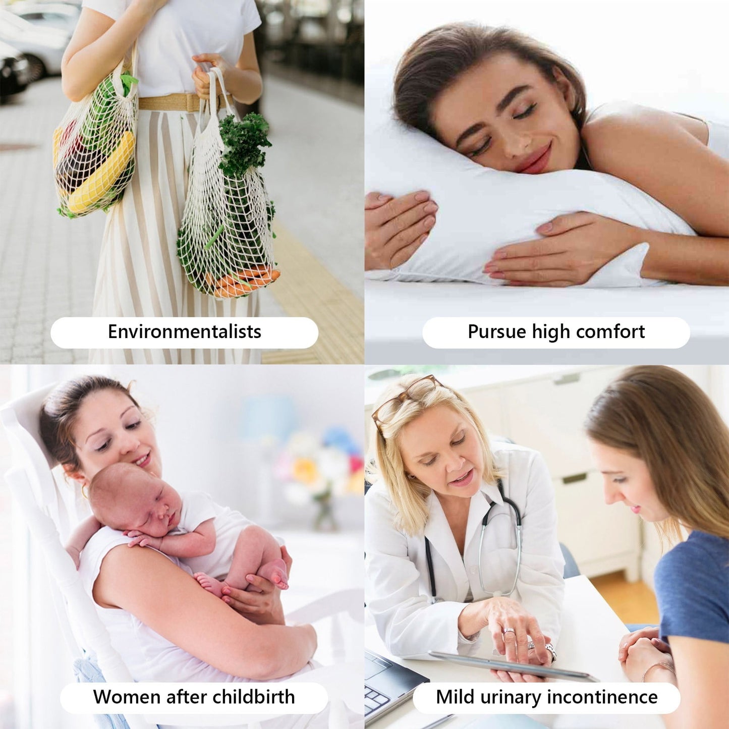 Reusable Cotton Incontinence Pads 20x23cm - Washable Leak-Proof Menstrual Pad (A)