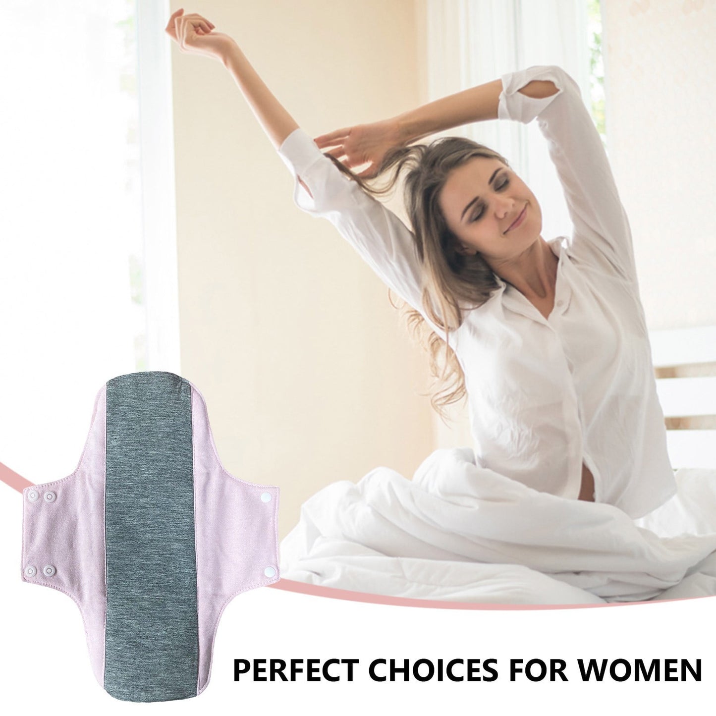 Reusable Cotton Incontinence Pads 20x23cm - Washable Leak-Proof Menstrual Pad (C)