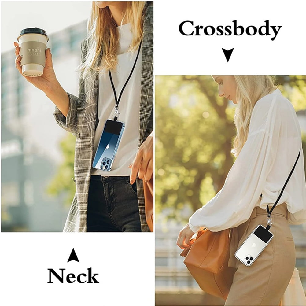 Mightlink Phone Lanyard,Universal Crossbody Cell Phone Lanyards Adjustable Shoulder Neck Straps,Cell Phone Lanyard Compatible for All Smartphones White