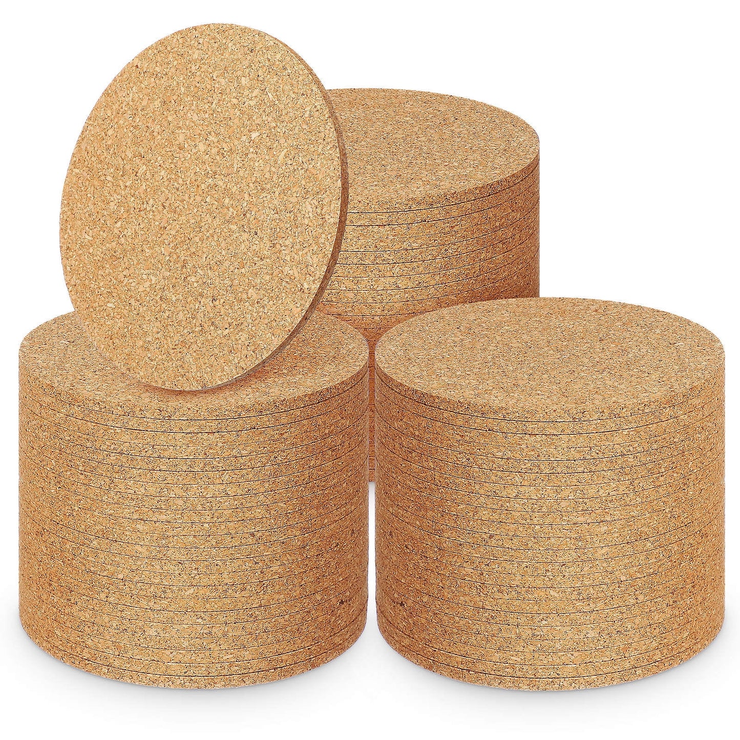 HOOWIFFY Cork Coasters Bulk Cork Coasters For Drinks 100Pcs