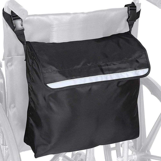 Wheelchair Pouch Bag, Wheelchair Backpack Pockets Wheelchair Bags to Hang on Back Rollator Bag Carry Accessories Storage Bag