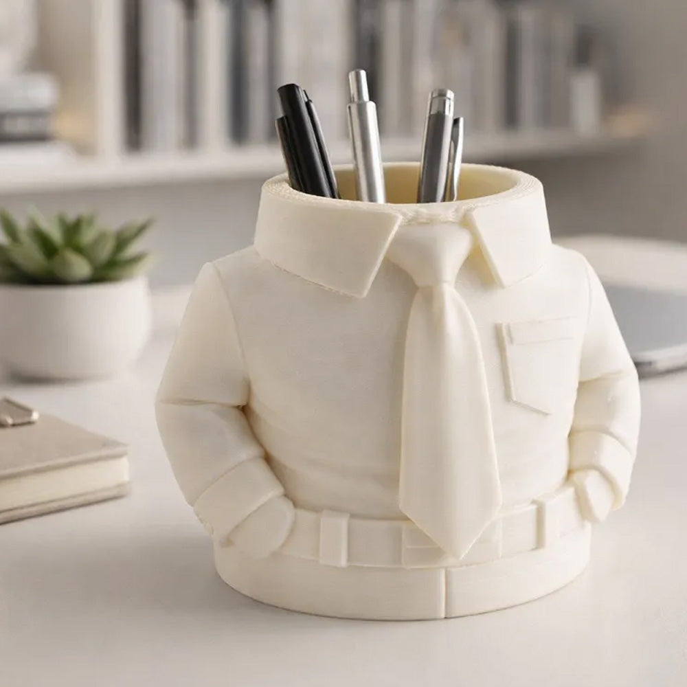 Shirt & Tie Pen Holder – Stylish 3D Printed Desk Organizer