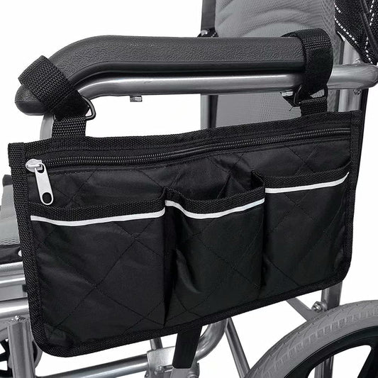 Bag for (black, 32.5 x 18 cm) wheelchair with pockets