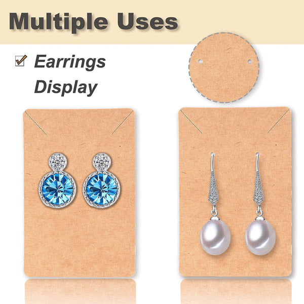 Earring Display Cards 480-Pack with Plastic Bags - Jewellery Packaging for Necklace