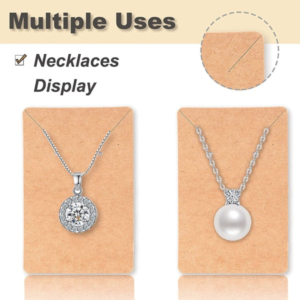 Earring Display Cards 480-Pack with Plastic Bags - Jewellery Packaging for Necklace