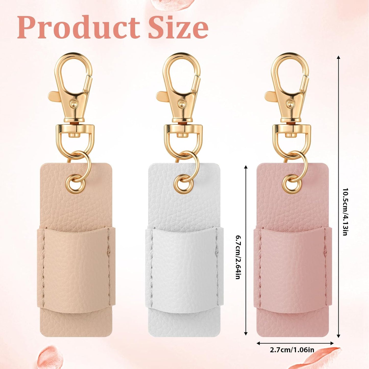 3 Pcs Pen Holder for Lanyard, Anti-Lost Neck Lanyard Pen Holder Keychain, PU Leather Retractable Pencils Clip Portable Single Pouch, Office Supplies for Badge Reels Nurses Clerks Couriers (3 Colors)