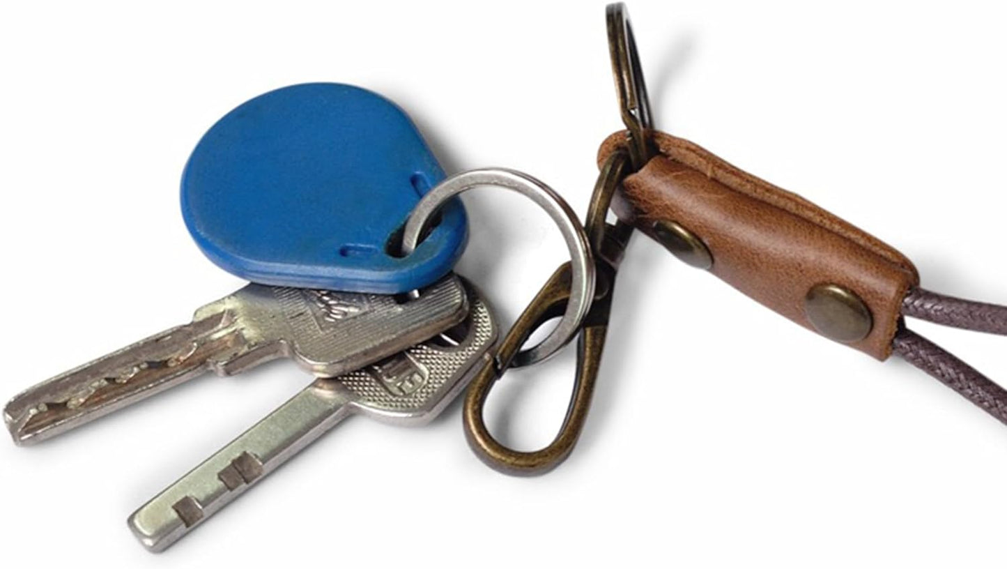Lanyard For Key and ID Badge Holder, Leather Lanyard For ID Card, Retro Style Lanyards for ID Badges