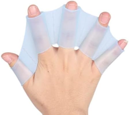 Silicone Swim Fins - Blue - 1 Pair - Ideal for Snorkeling - Comfortable Silicone Swimming Equipment