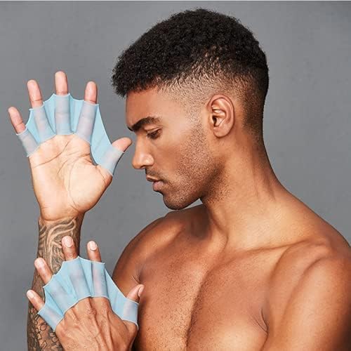 Silicone Swim Fins - Blue - 1 Pair - Ideal for Snorkeling - Comfortable Silicone Swimming Equipment