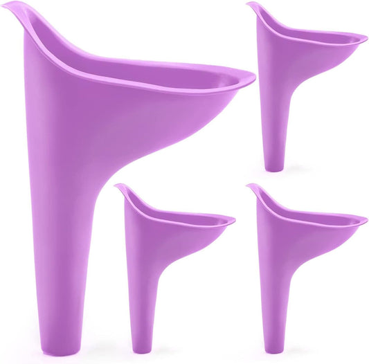 Female Urinal 4PCS - Portable Pee Funnel for Travel Camping & Outdoor Activities