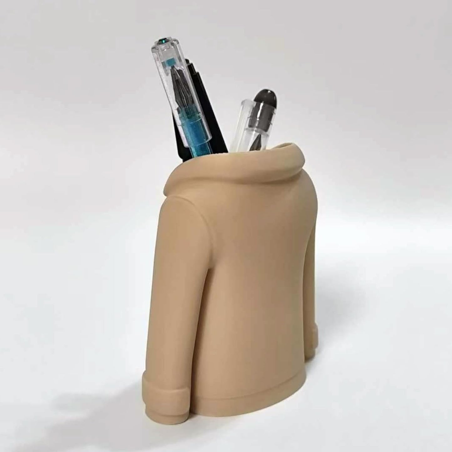 Trench Coat Pen Holder - 3D Printed Desk Organizer for Pens & Makeup Brushes