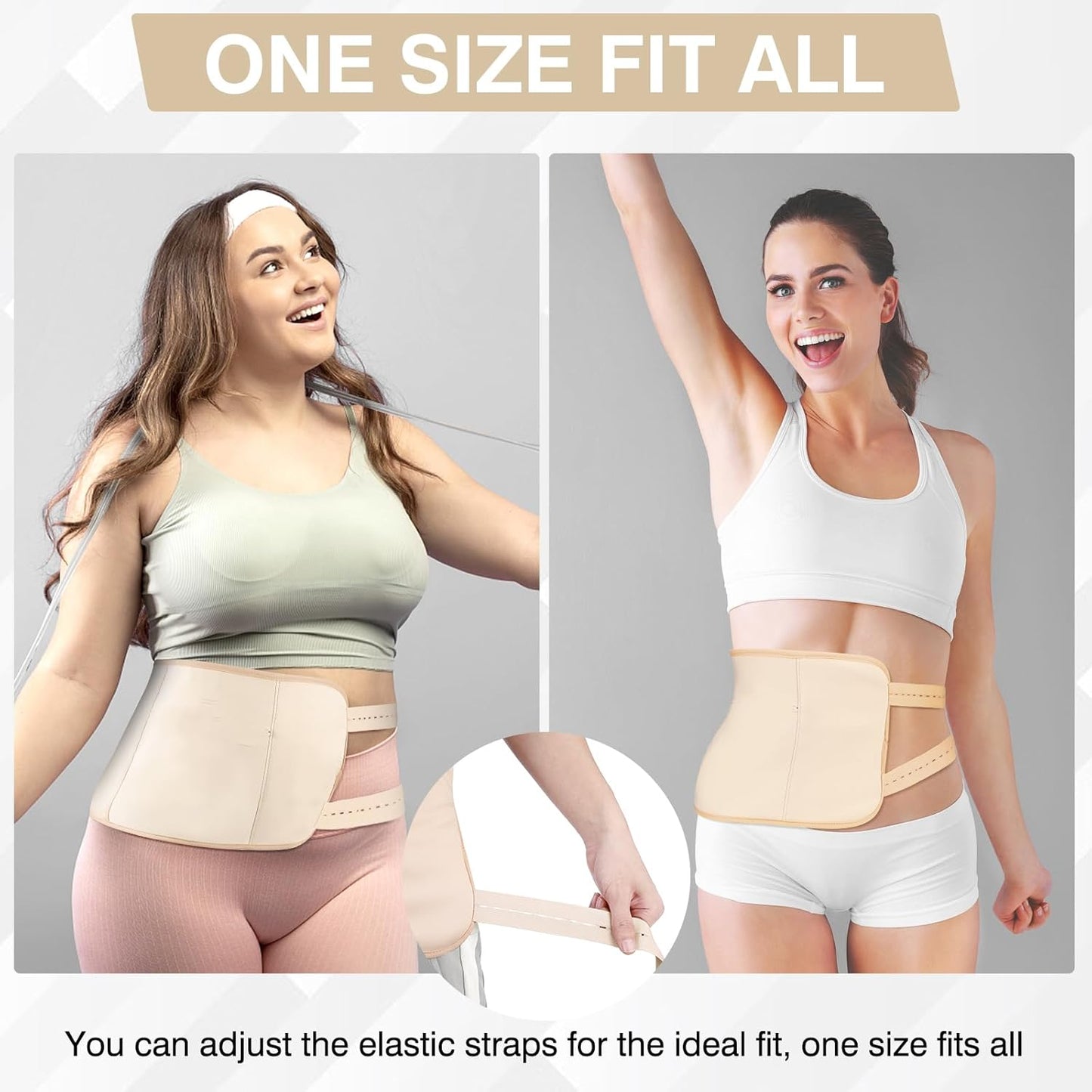 Castor Oil Pack, Adjustable Reusable for Liver Detox, Castor Oil Pack Wrap for Stomach Less Mess, Elastic Strap Bamboo Cotton Machine Washable Anti Leak 1pcs