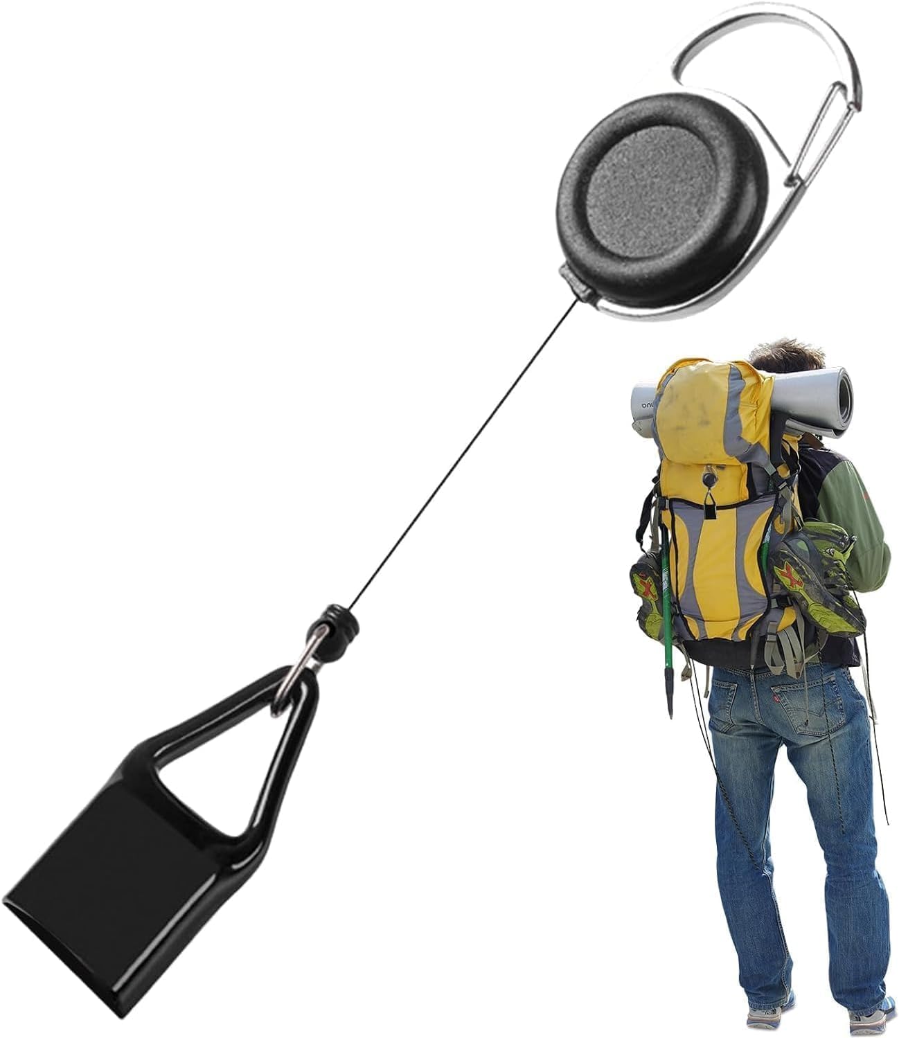 Retractable Lighter Belt Clip 2-Pack - Anti-Loss Leash Keychain for Camping