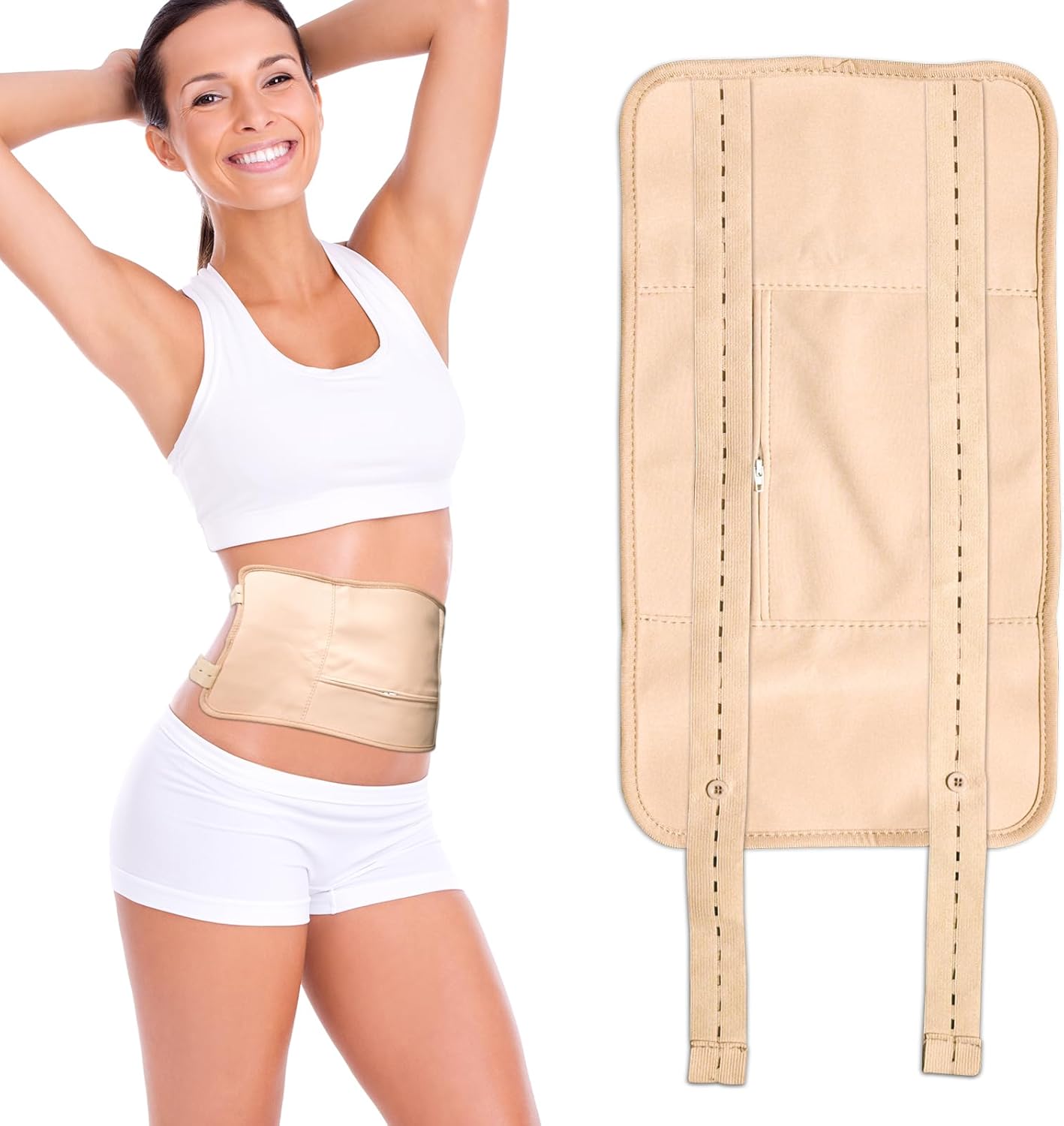 Castor oil packs - Reusable adjustable packaging set for the liver - promotes sleep - supports the liver and abdominal muscles to improve blood circulation and digestion (Castor oil not included) (1 pack)